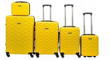 Набір валіз BAGIA Amsterdam ABS Жовтий 5 розмірів Amsterdam-set5-yellow фото
