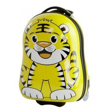 Дитяча жовта валіза BAGIA на двох колесах Тигр bga-017-2-tiger фото