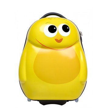 Дитяча жовта валіза BAGIA на двох колесах Курча bga-017-2-chick фото