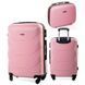 Комплект Валіза Велика і Косметичка RGL 720 L ABS Пудрово-рожевий RGL-720-L-set-powder-pink фото